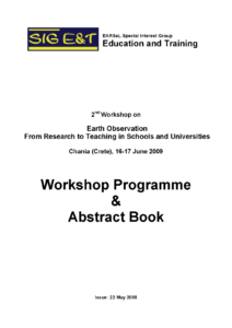 2nd Workshop on Education and Training – Abstract Book